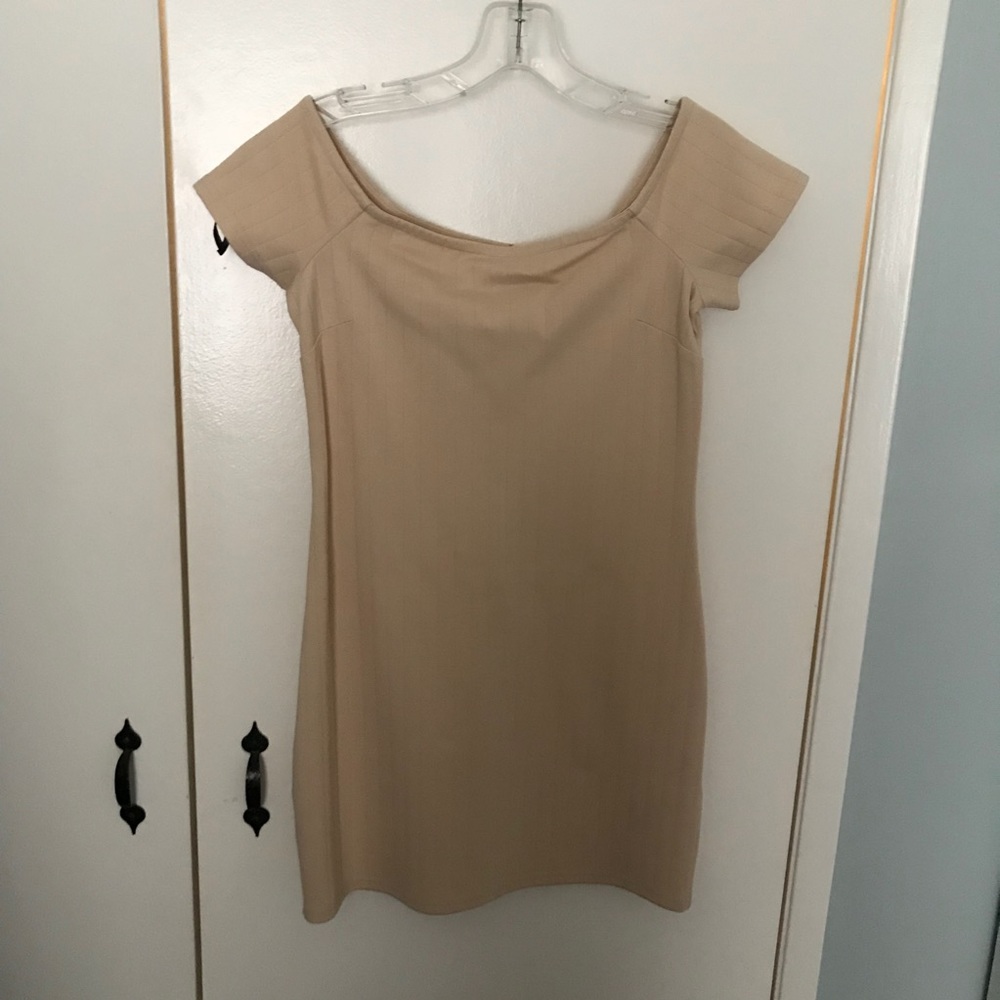 Nude mini dress
